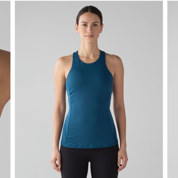 Lululemon Mesh Bodycon Tank - Poseidon Blue - 10 - Picture 2 of 6